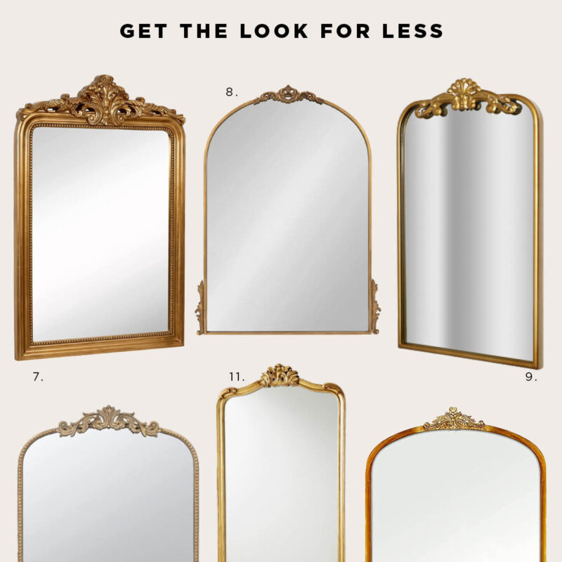 Anthropologie Mirror Dupe - If you have been looking for an Anthropologie mirror dupe for the gold Primrose mirror, then you must check out these vintage inspires mirror dupes!