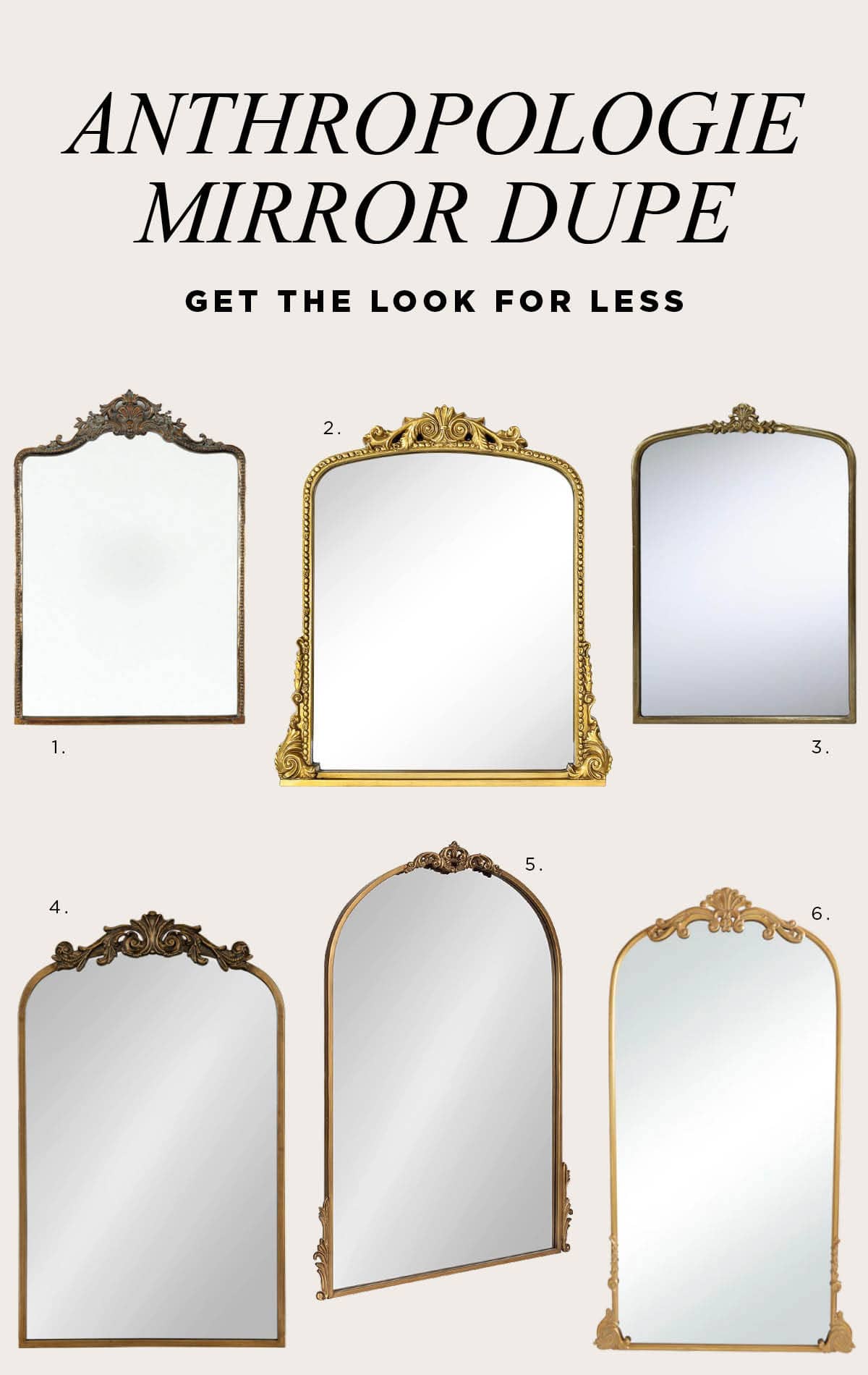 Anthropologie Mirror Dupe (the look for less)