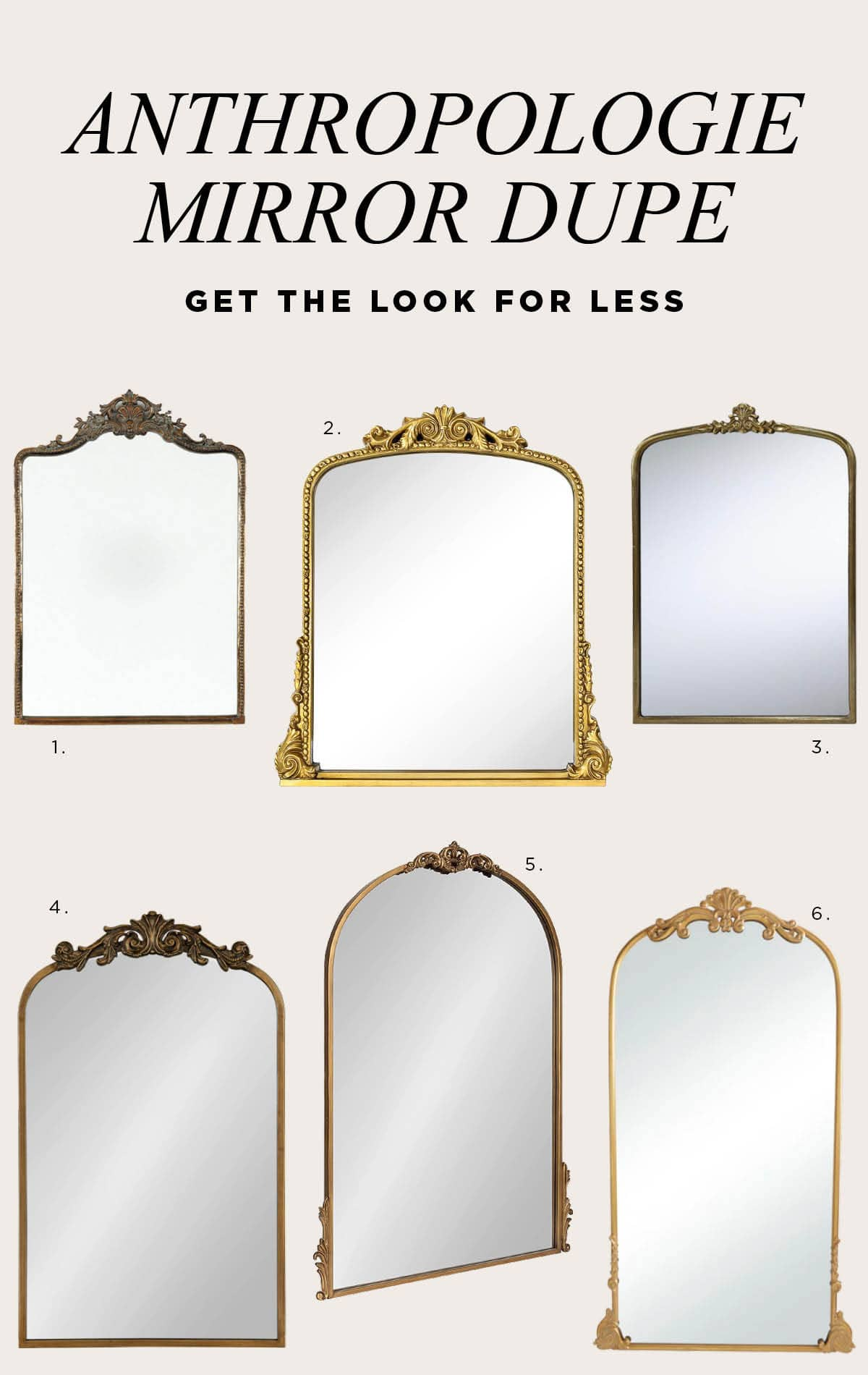 The Best 17 Anthropologie Mirror Dupes - House Of Hipsters