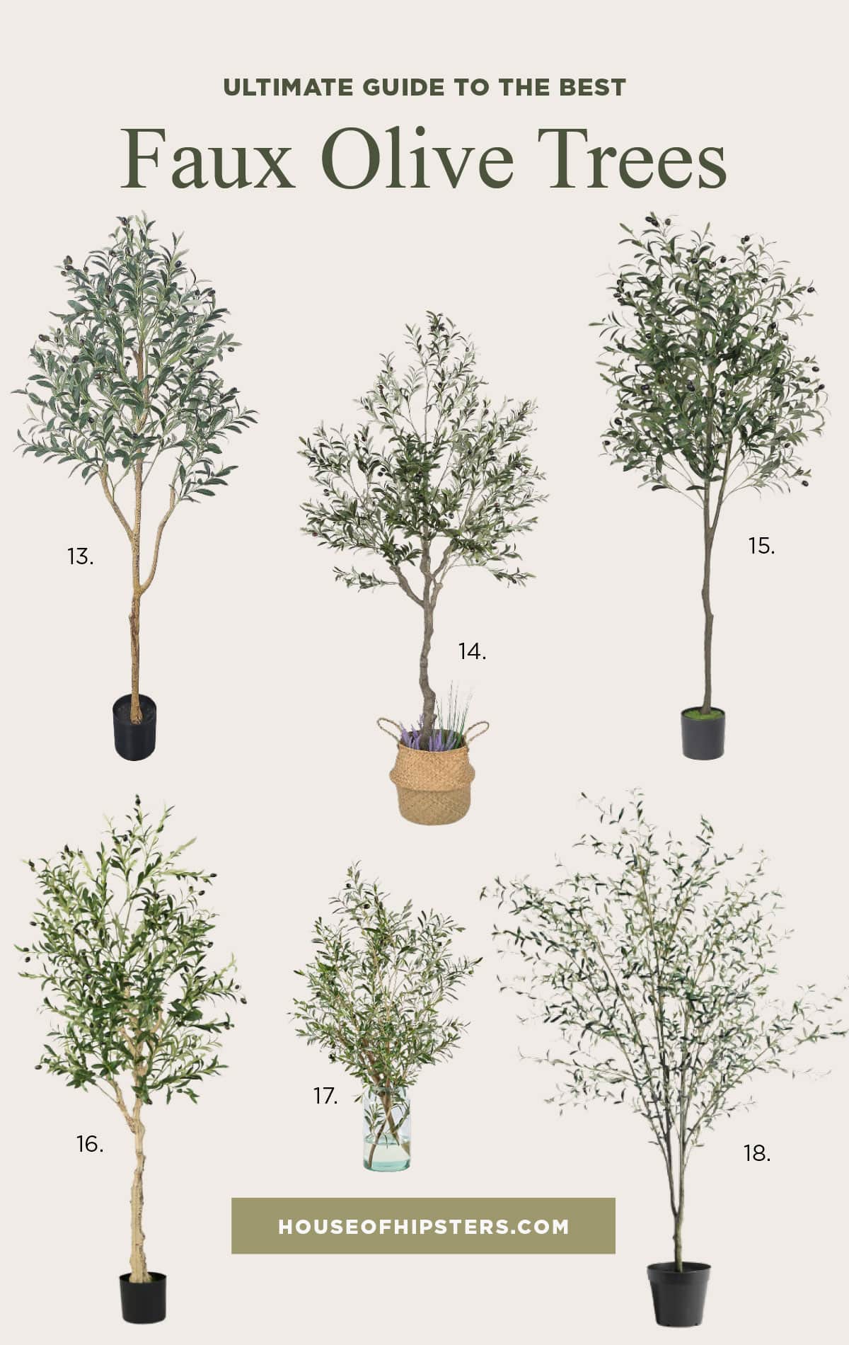 Guide To The Best Faux Olive Trees 2024 - Find the best artificial olive trees in this complete shopping guide. All of these fake olive trees have been chosen for your home decor by an expert interior designer.