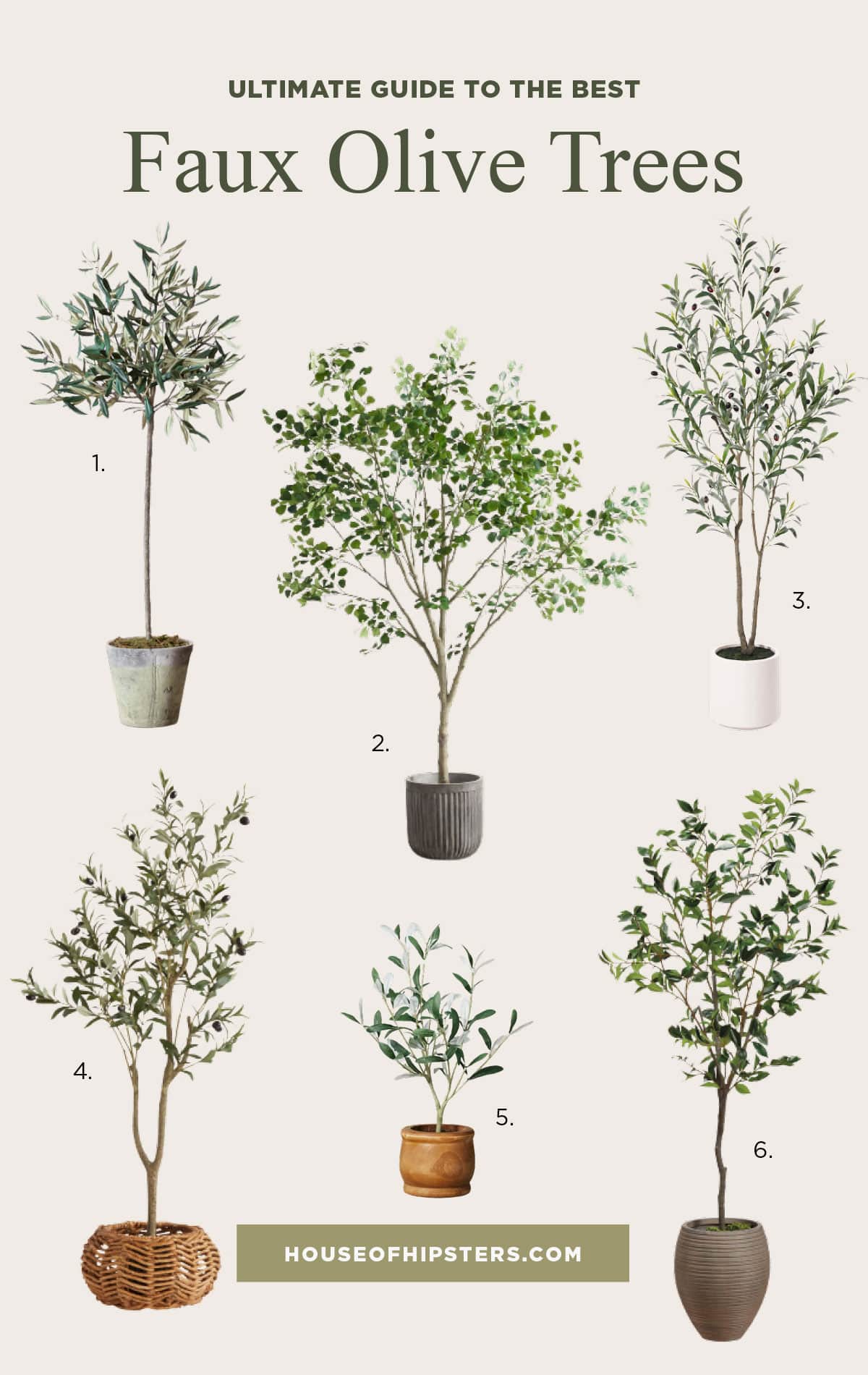 Faux Olive Trees