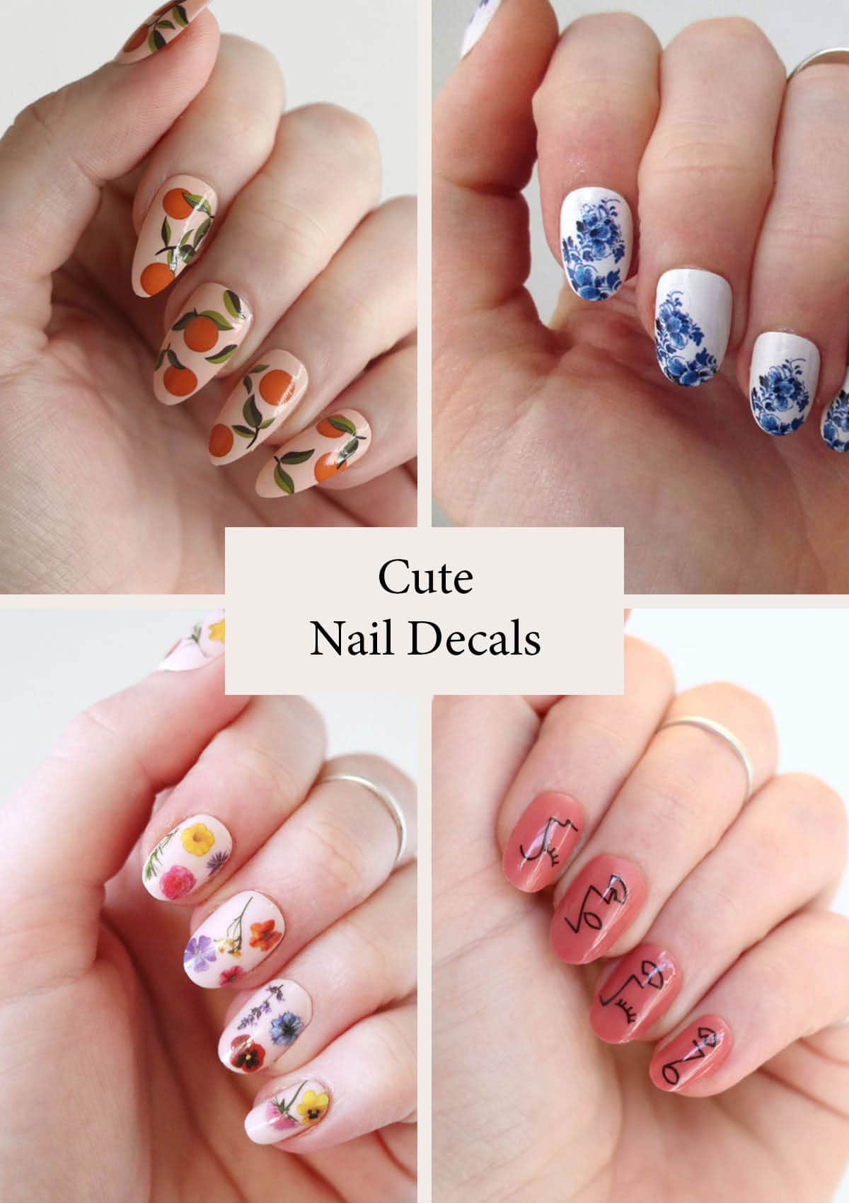 Graphic nail decals