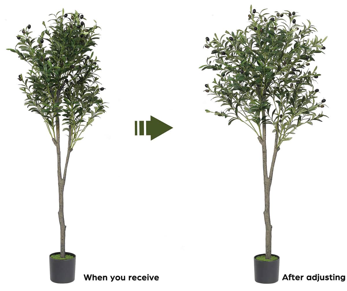 Here are a few tips on how to make your faux olive tree look a bit more real.