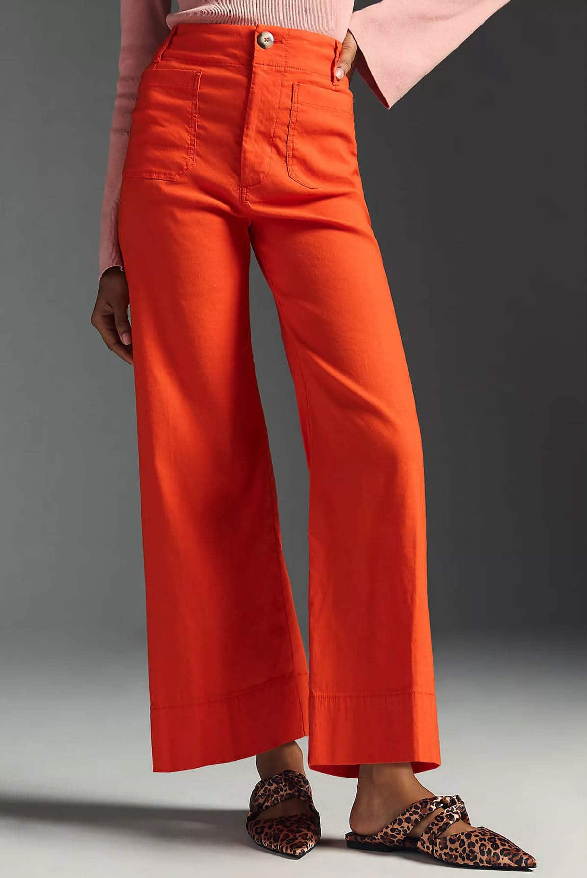 things i bought this week and loved - these bright red cropped wide-leg linen pants