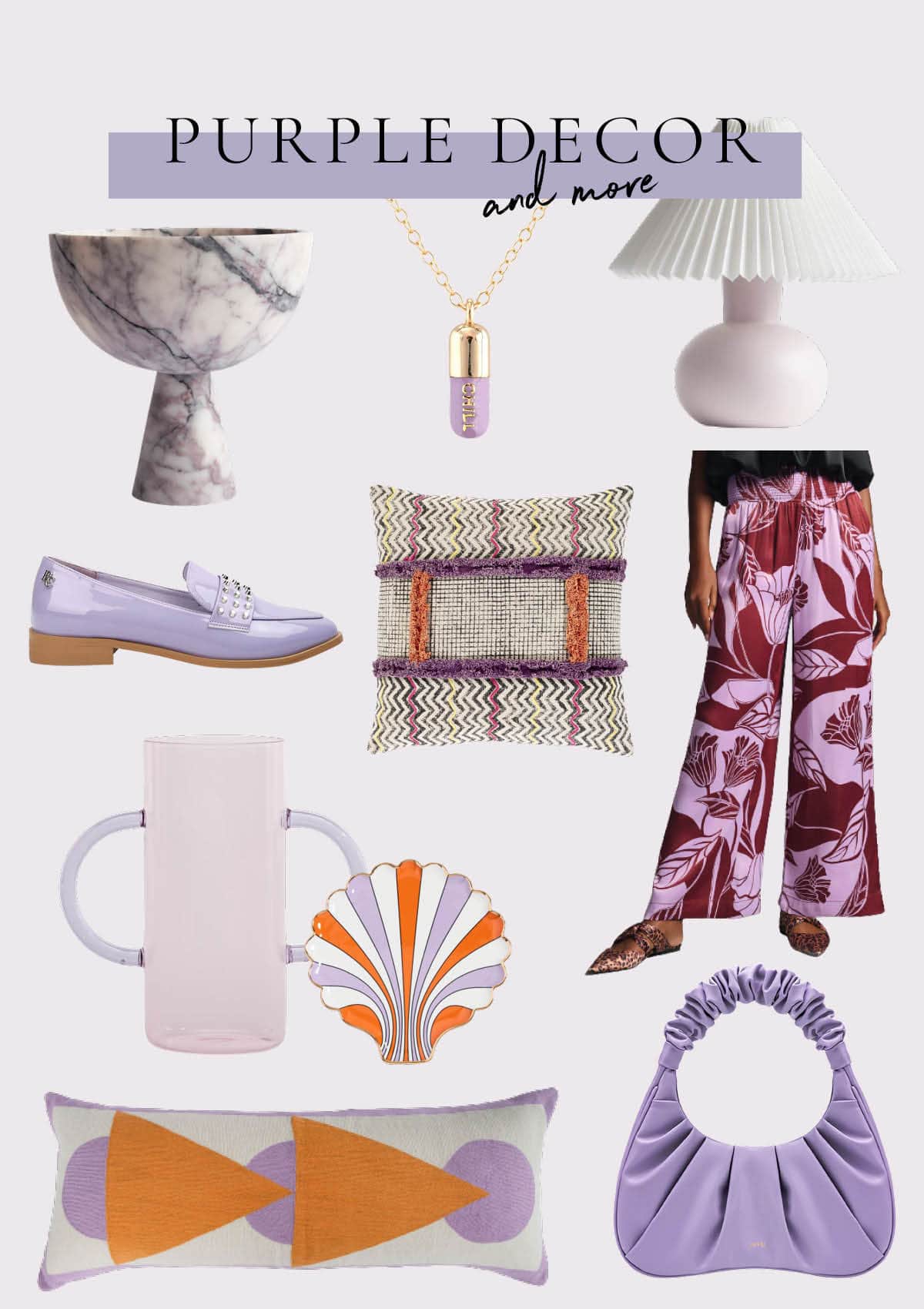 Purple and lilac decor is trending in 2023 - Purple decor is making its way back into interior design. Here are a few trending lilac and lavender decor picks.