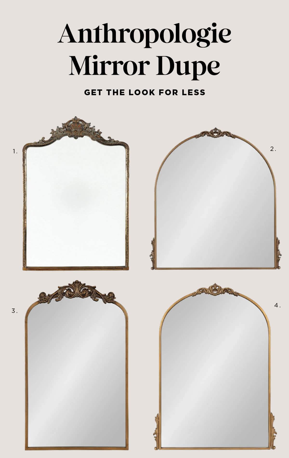 Best Anthropologie Mirror Dupe (the look for less) - Elevate your home decor game with these Anthropologie mirror dupes. These affordable alternatives will make any room look like it's straight out of a magazine.