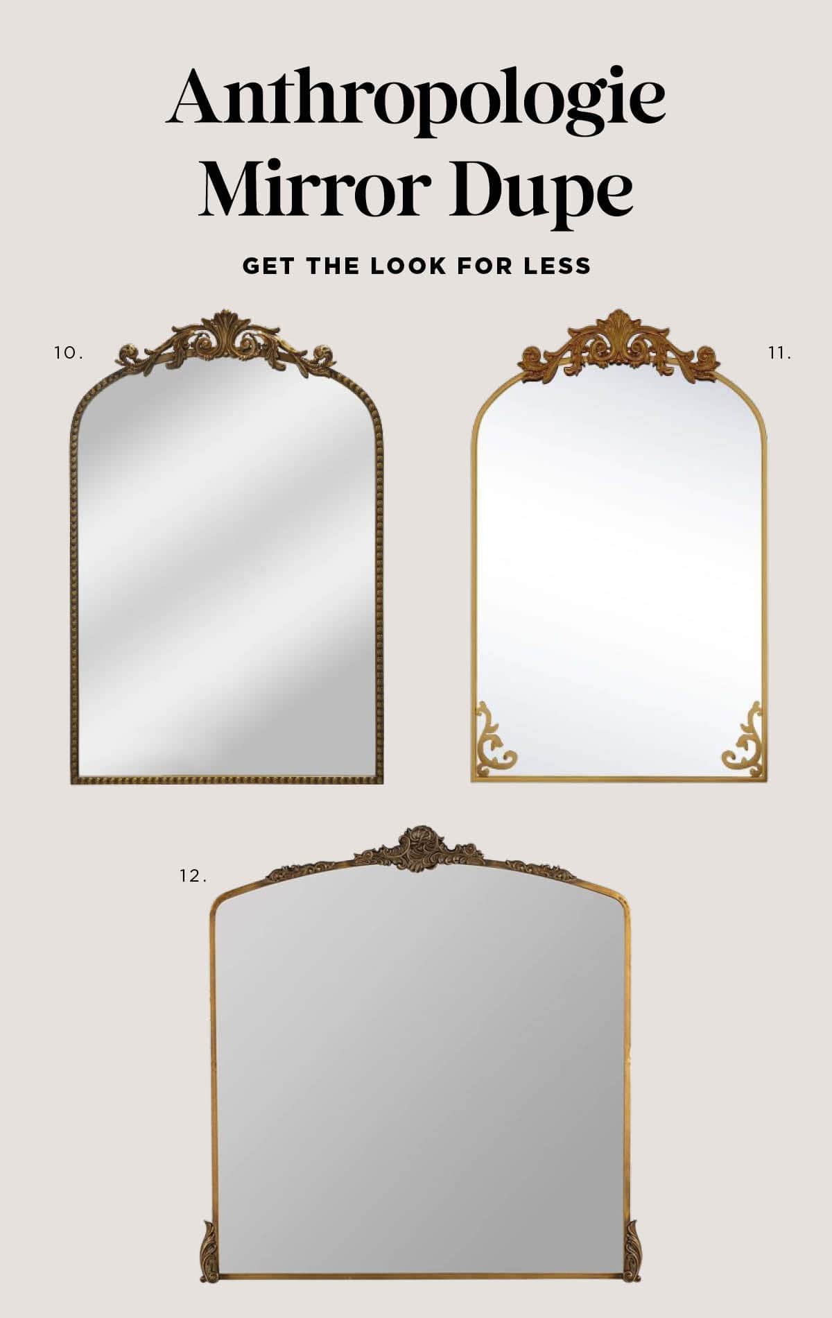 Best Anthropologie Mirror Dupe (the look for less) - Elevate your home decor game with these Anthropologie mirror dupes. These affordable alternatives will make any room look like it's straight out of a magazine.
