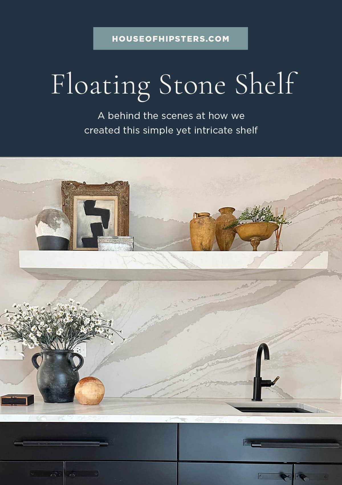 Modern Metal Floating Shelf - Floating Kitchen Shelf - Heavy Duty