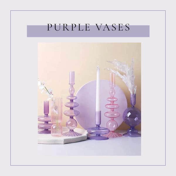 Modern Lilac Glass Vases
