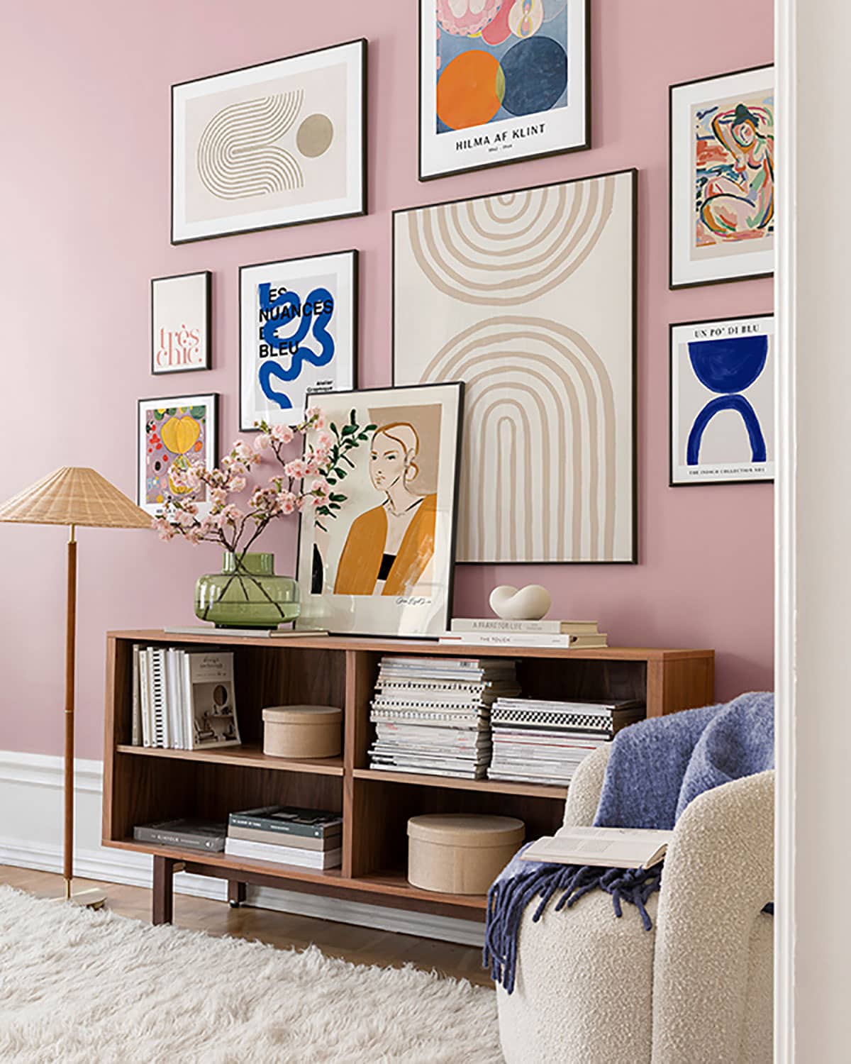 Affordable gallery wall eclectic modern decor style