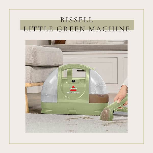 The Bissell Little Green Machine is the best cleaning tool for upholstery and carpet if you have kids, a pet or messy roommate.