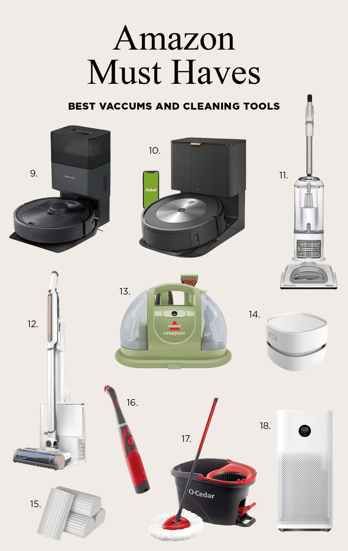 Amazon Must Haves - Cool finds on Amazon, hidden gems, and best sellers like these top selling vacuums and cleaning tools