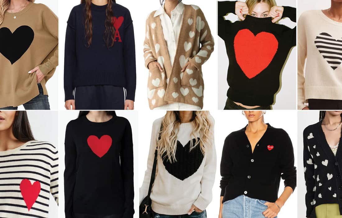 Heart Sweater Trending For Fall - Heart sweaters are trending for fall 2023