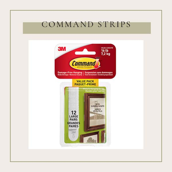 Dorm Room Essentials - Use Command Strips to hang art and a headboard from your dorm walls