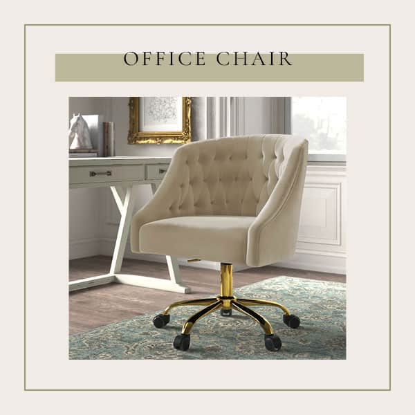 Dorm Room Essentials - Upgrade your desk chair with this velvet tufted office chair