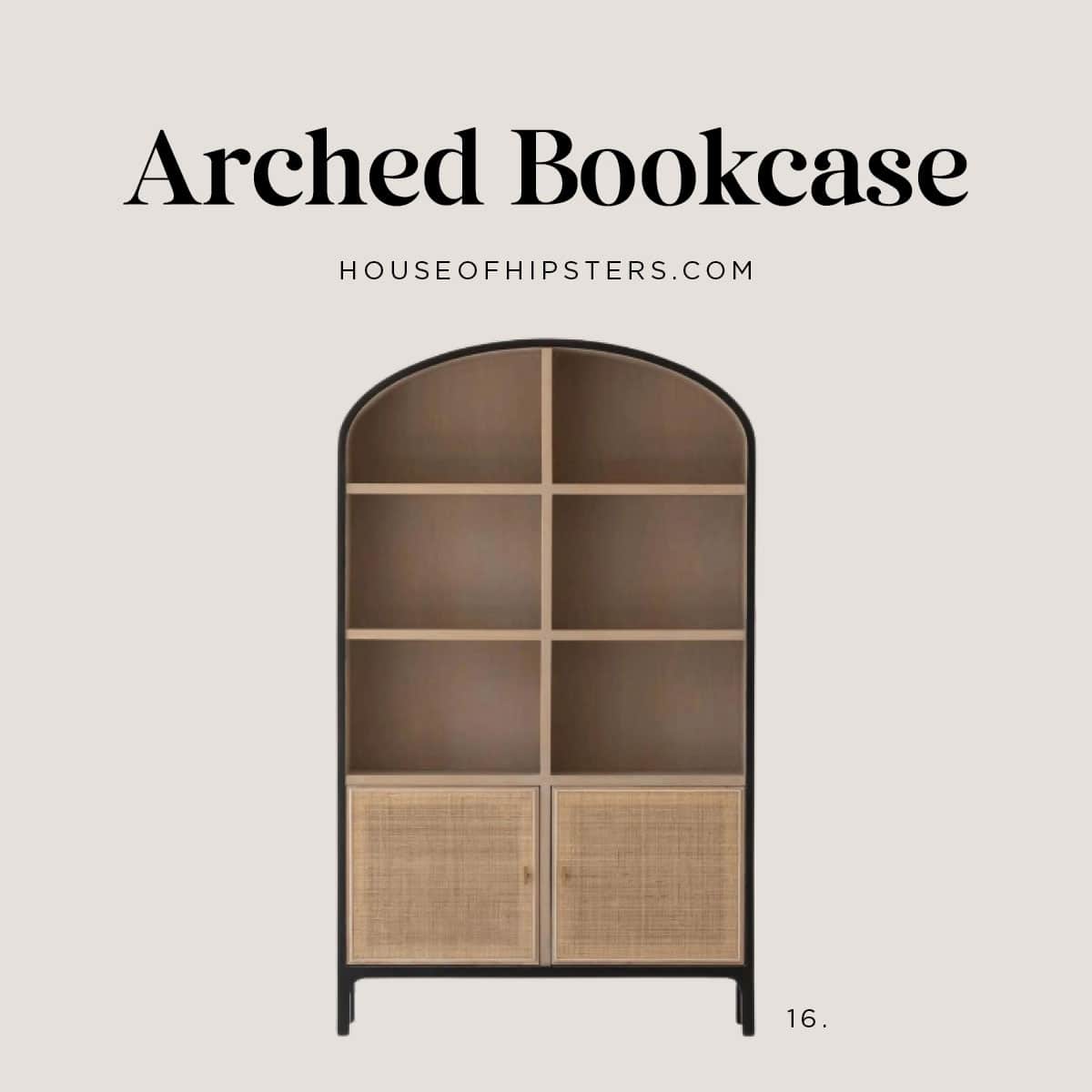 Arched Bookcase from Kathy Kuo Home