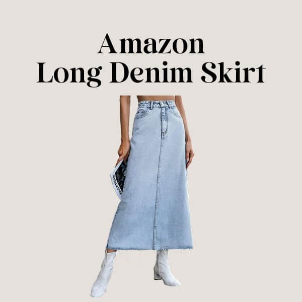 Women's Summer Elastic Waist Denim Maxi Skirt Casual Ripped A-Line Jeans  Long Skirt(Black) at Amazon Women's Clothing store