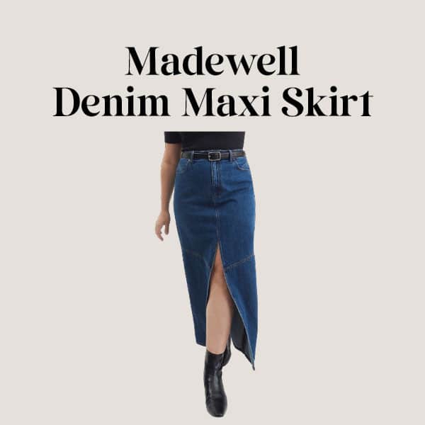 NSYWBZB Denim Skirt, Long Slim Denim Skirt, Retro High Waist Denim Skirt,  Stonewash Denim Maxi Skirts, A-dark blue : Amazon.de: Fashion