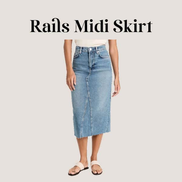 Rails Midi Denim Skirt