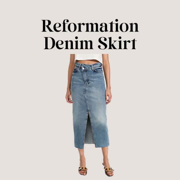 Reformation Long Denim Skirt