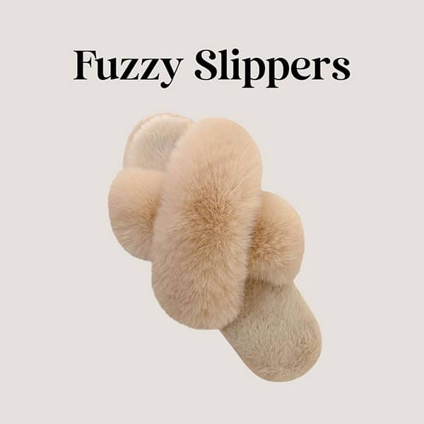 Cozy Fuzzy Faux Rabbit Fur Slippers - These are the best Amazon Prime Big Deal Days items under $25 and perfect for holiday shopping stocking stuffers.