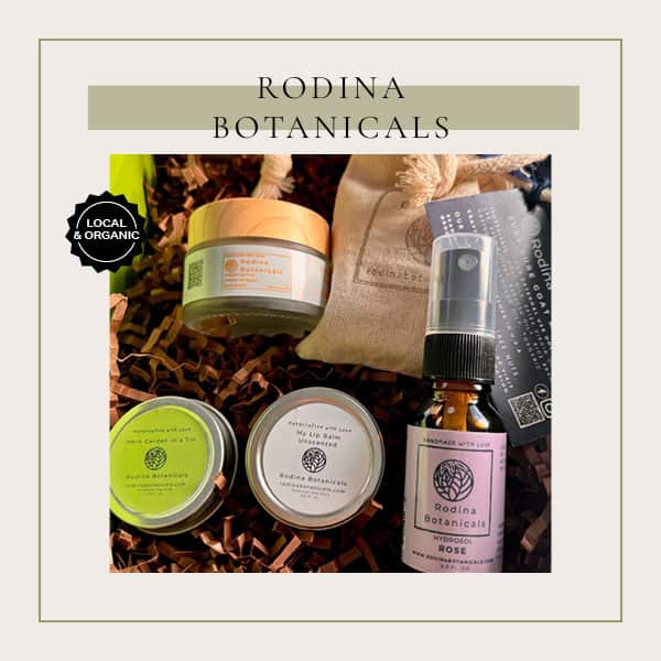 Best Holiday Beauty Gift Local and Small Business - Rodina Botanicals is a locally owned beauty and skincare line handmade with organic, locally sourced, clean ingredients.