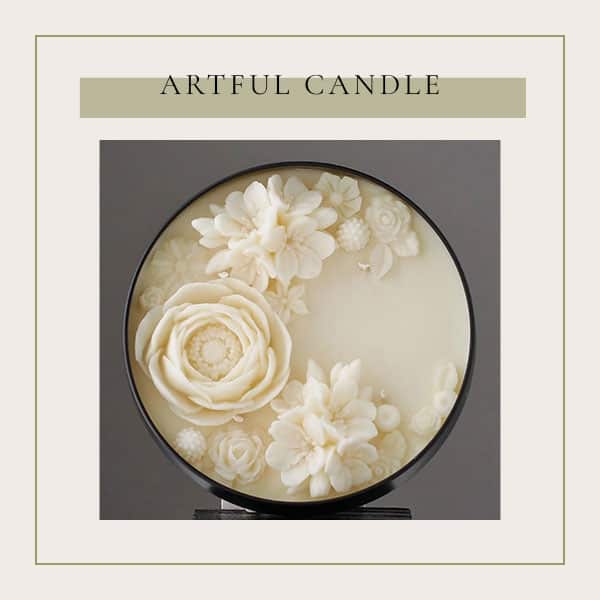 Best Home Decor Gift For Her - This candle looks like art and is almost too pretty to burn!