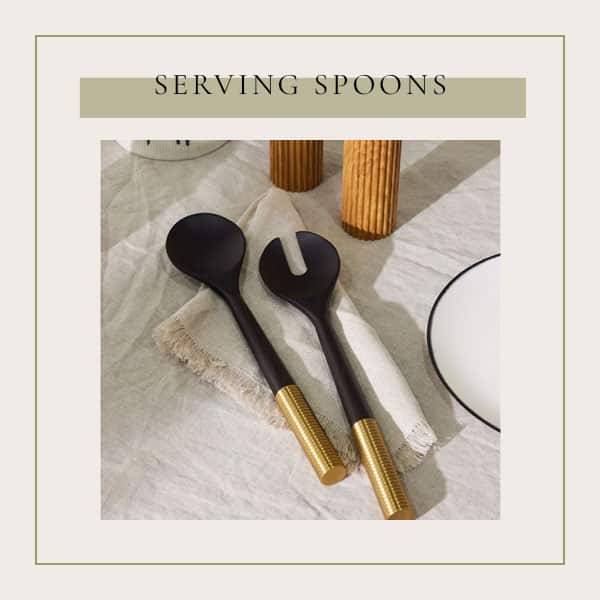 High End Hostess Gift For Her - These gorgeous serving spoons make a perfect hostess gift for the best friend that loves to host