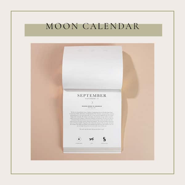 Unique Self Care Gift Idea For Women - The moon calendar is a fun and gift idea for her. 