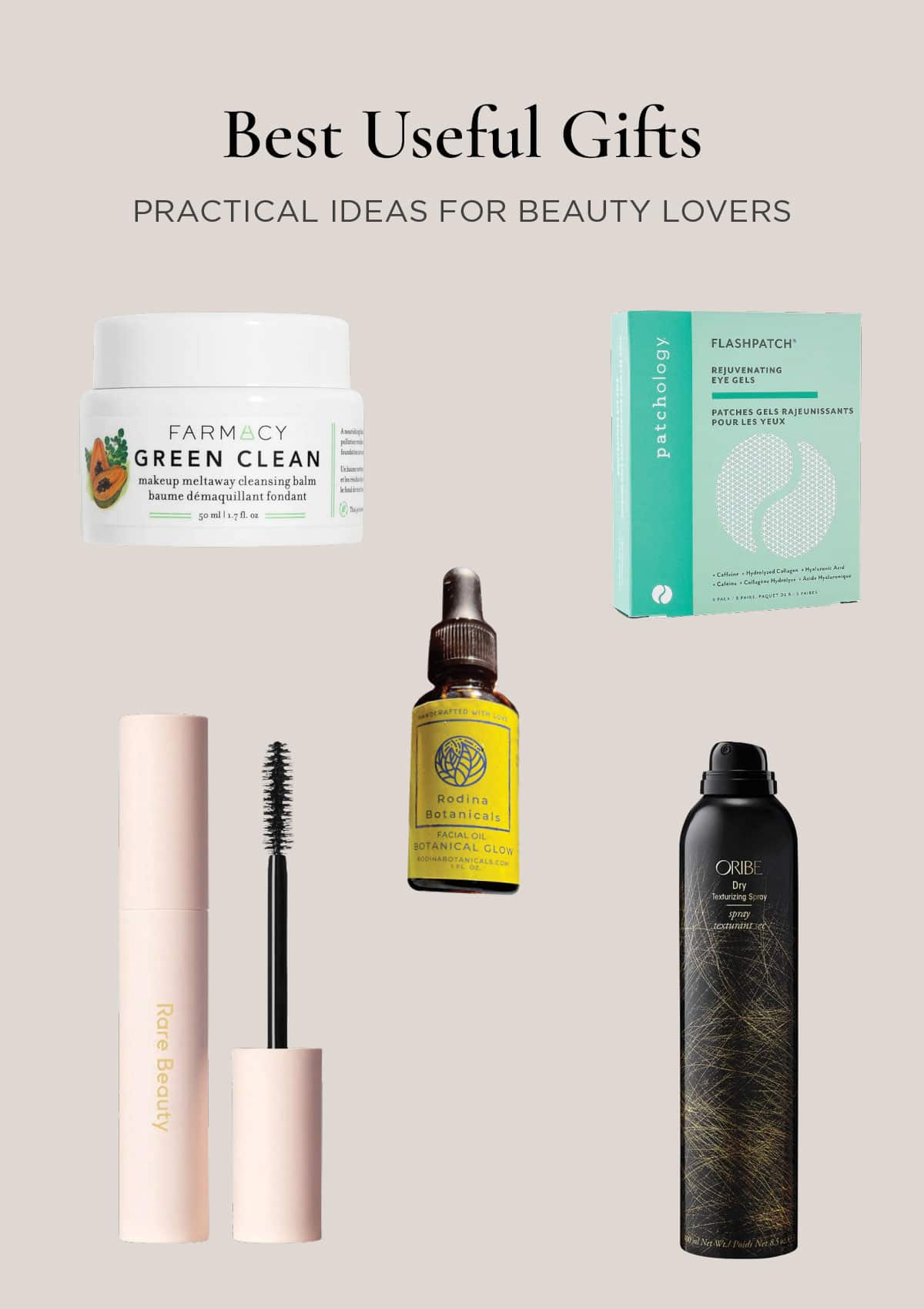 Useful Gift Ideas - The Practical Gift Guide. Useful gifts for the beauty lover like Farmacy facial cleanser and the best facial oil