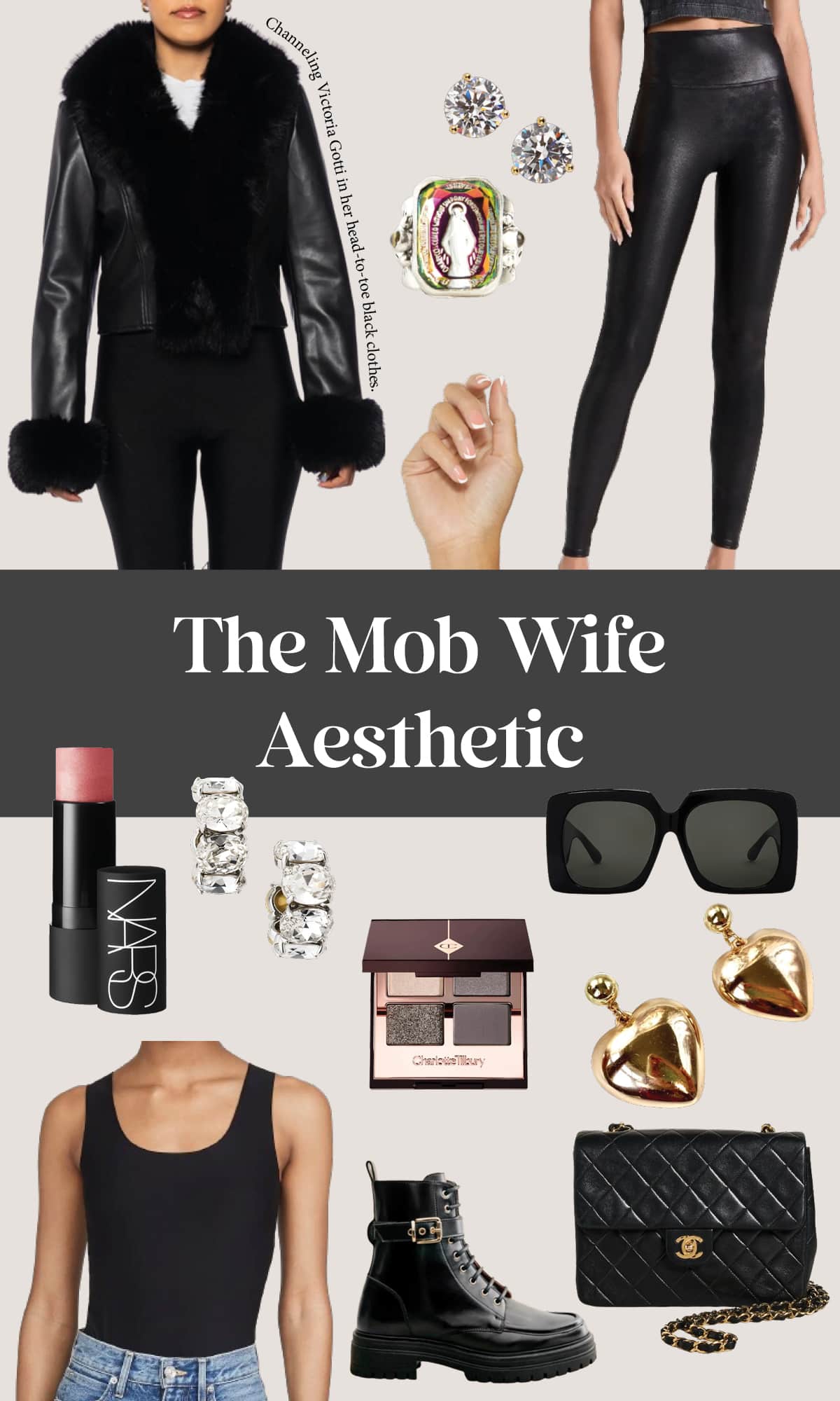 Mob Wife Aesthetic Fashion Trend Ideas - Victoria Gotti Vibes