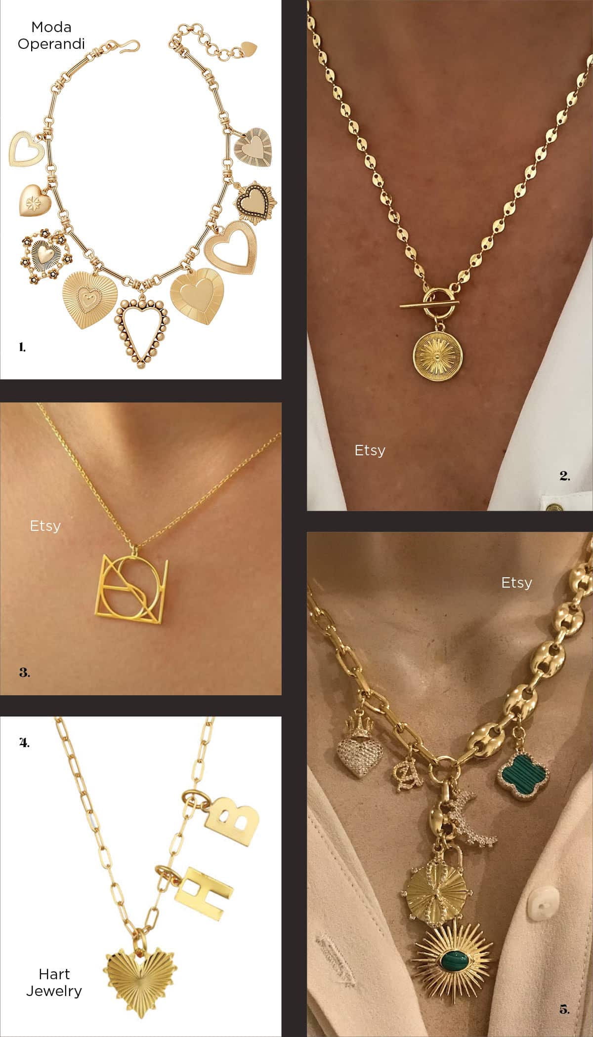 Charm Necklaces and Layered Jewelry