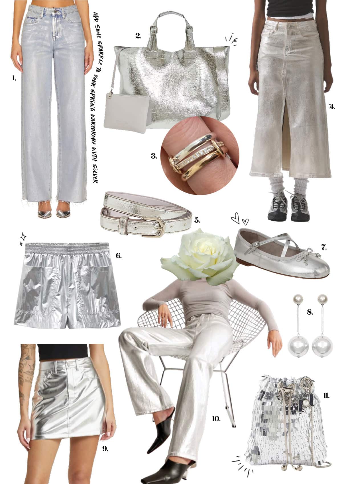 Spring Fashion Trends 2024 - Silver Metallics