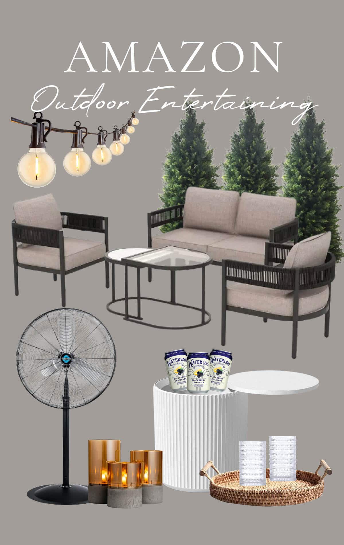 Amazon outdoor furniture modern patio mood board interior design