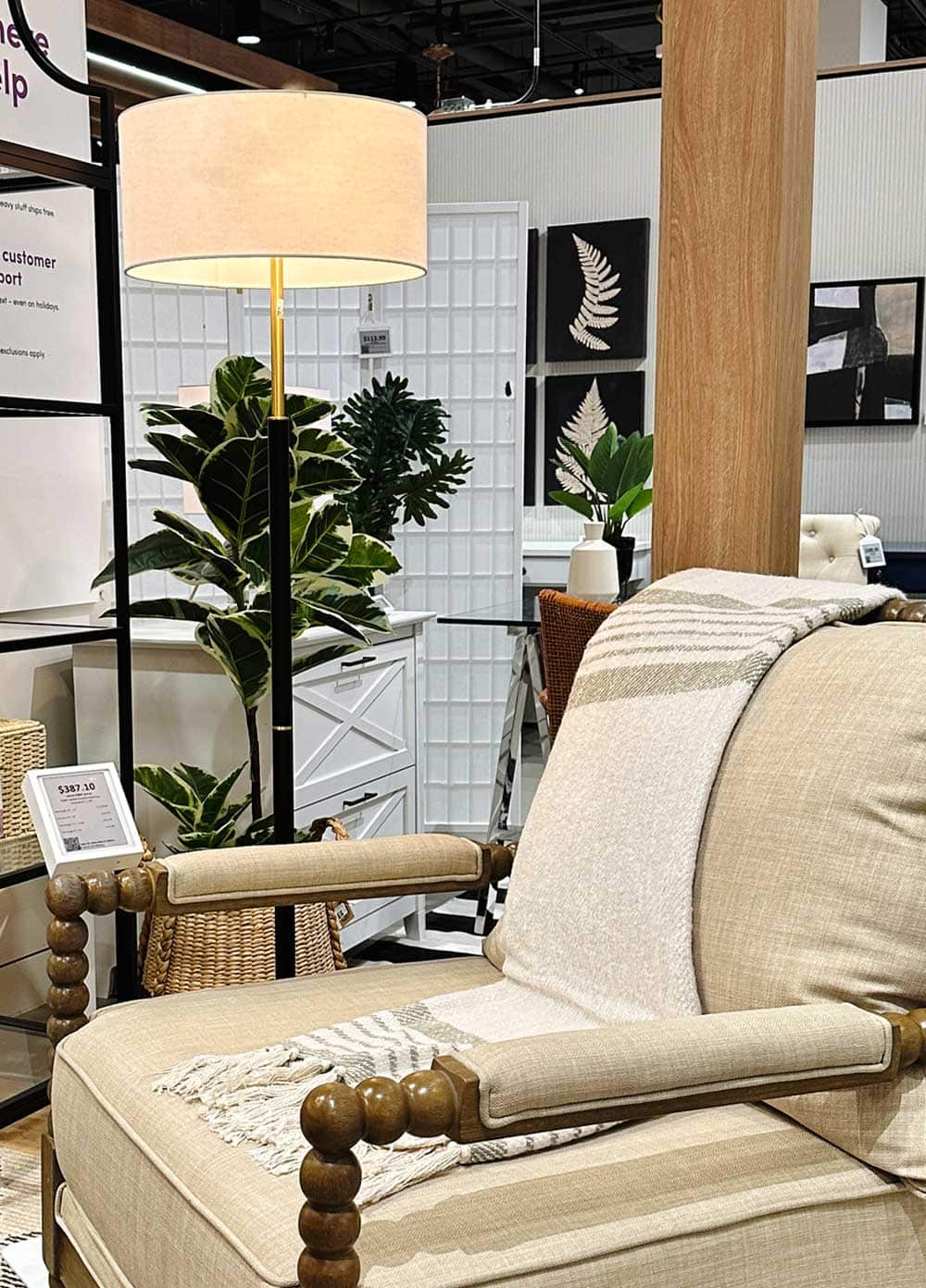 sleek floor lamp on sale during Wayfair's Way Day Sale