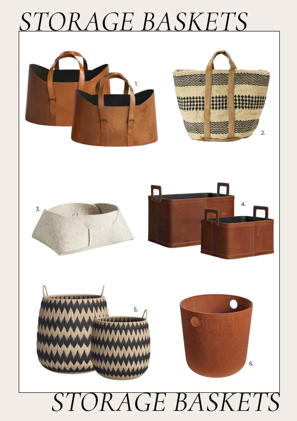 decorative storage baskets for living room