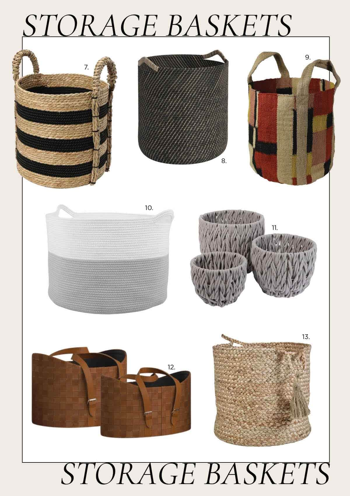 decorative storage baskets for living room