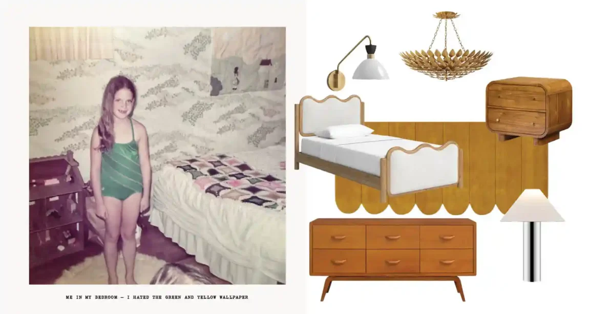 Mid-Century-Modern bedroom mood board interior design hero